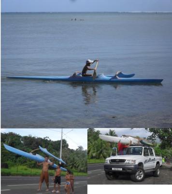 Domingo en Tahiti - Piraguas a diestro y siniestro