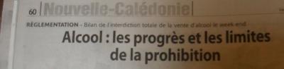 Nueva Caledonia - Alcohol, progresos y limites de la prohibición.