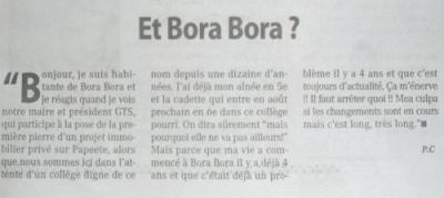 Y Bora Bora? - Un lector escribe denunciando la penosa situación del colegio público, podrido segun sus palabras.